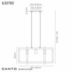 Diyas - Canto Rectangular Pendant - Luminosity Designs Ltd