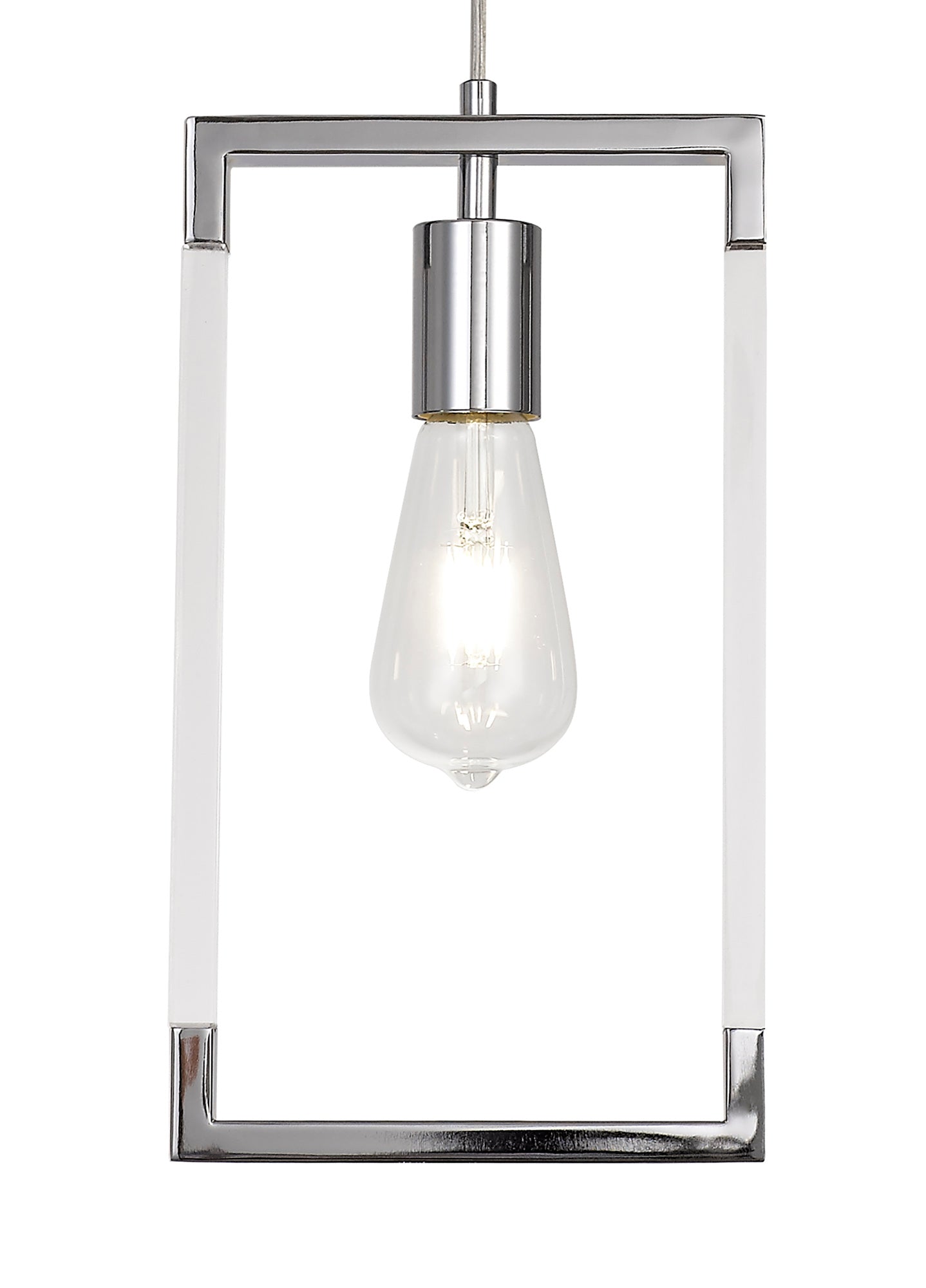 Diyas Canto Rectangle Single Pendant 1 Light