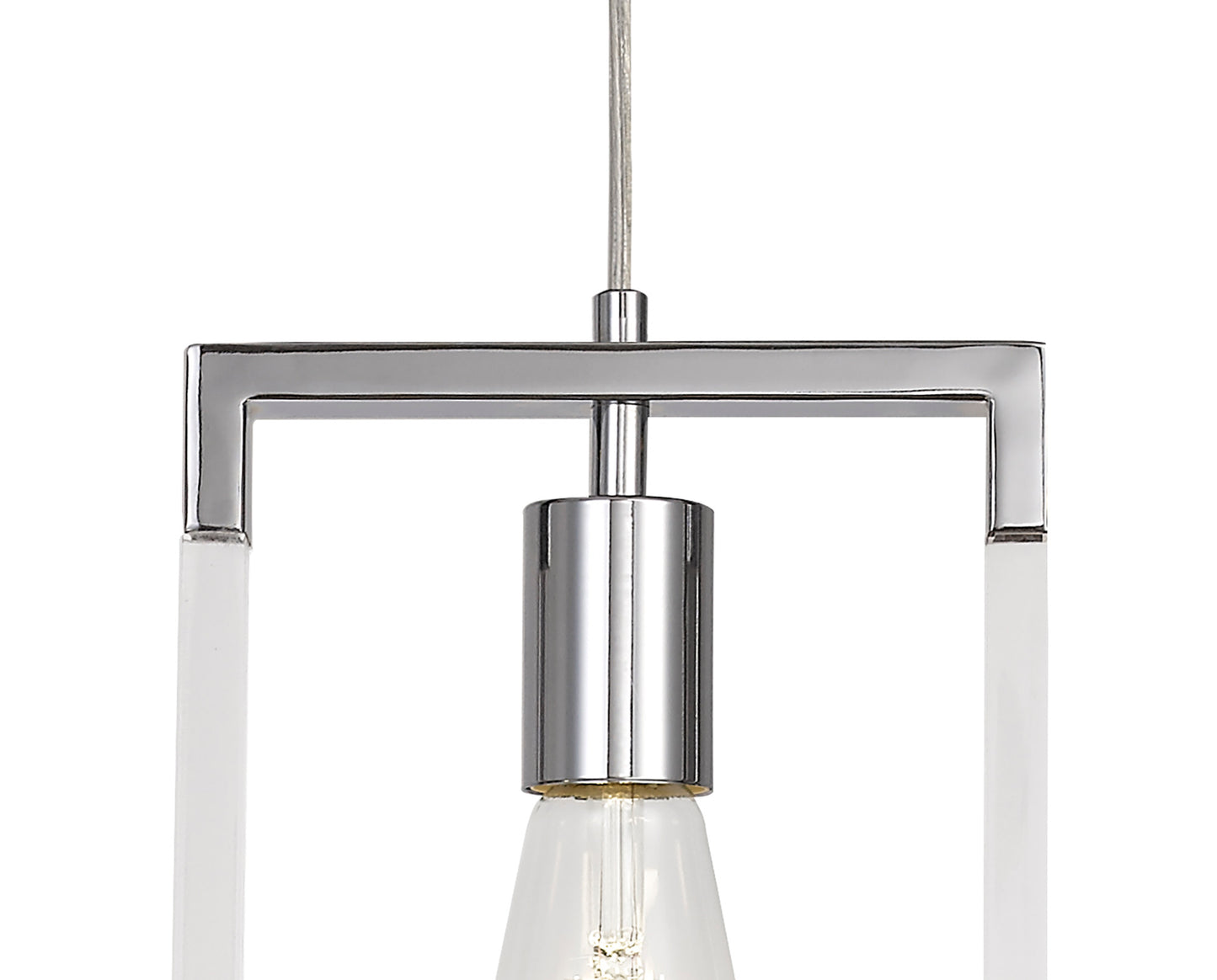 Diyas Canto Rectangle Single Pendant 1 Light