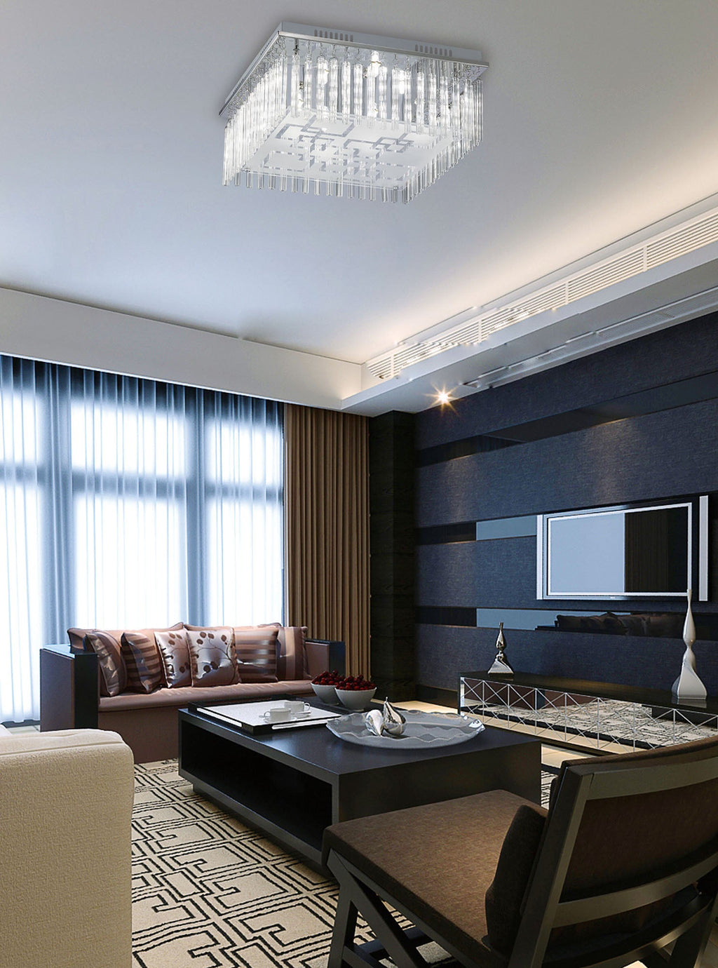 Diyas - Capella Large Square Ceiling - Luminosity Designs Ltd