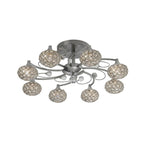 Diyas - Cara Large Semi Fush Ceiling Light - Luminosity Designs Ltd