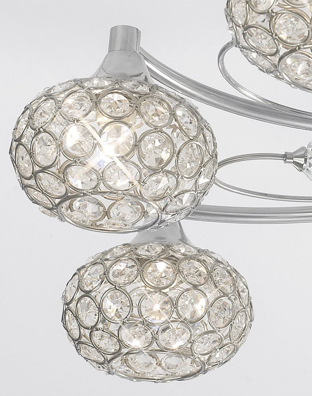 Diyas - Cara Large Semi Fush Ceiling Light - Luminosity Designs Ltd