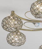 Diyas - Cara Large Semi Fush Ceiling Light - Luminosity Designs Ltd