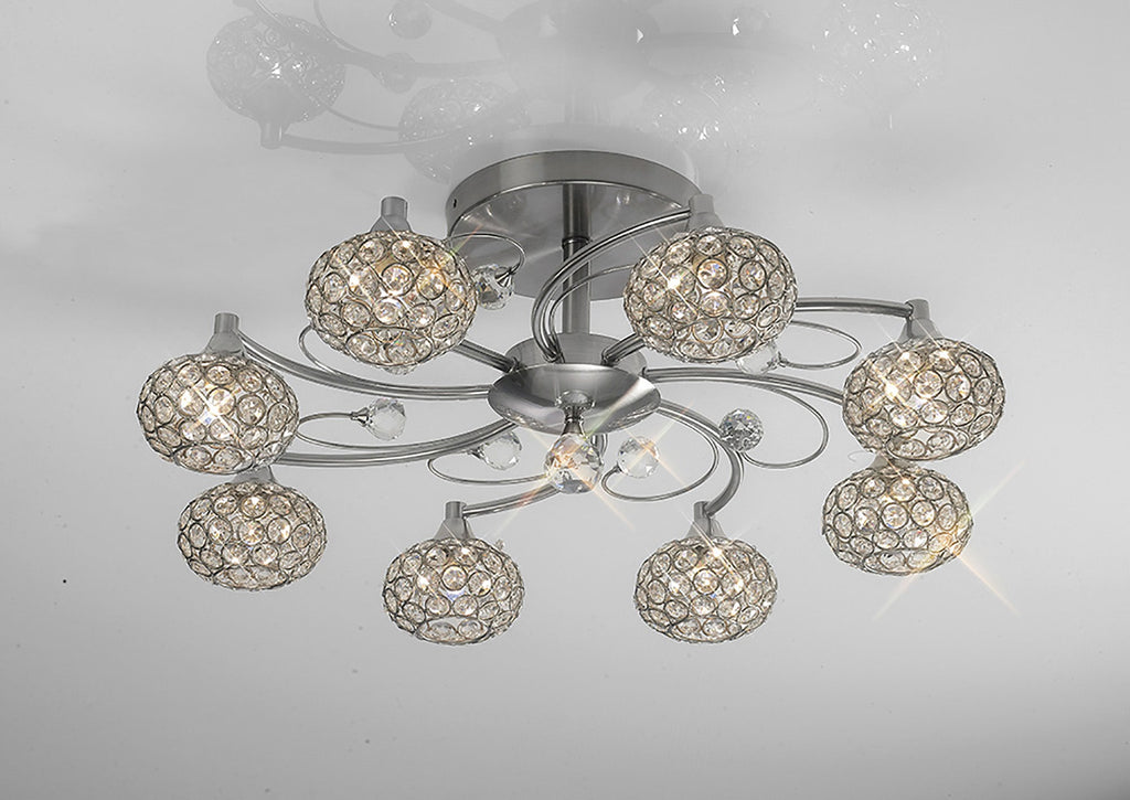 Diyas - Cara Large Semi Fush Ceiling Light - Luminosity Designs Ltd