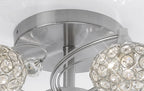 Diyas - Cara Large Semi Fush Ceiling Light - Luminosity Designs Ltd