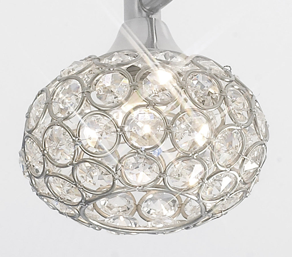 Diyas - Cara Large Semi Fush Ceiling Light - Luminosity Designs Ltd