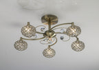 Diyas - Cara Medium Semi Fush Ceiling Light - Luminosity Designs Ltd
