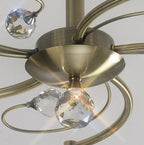 Diyas - Cara Medium Semi Fush Ceiling Light - Luminosity Designs Ltd