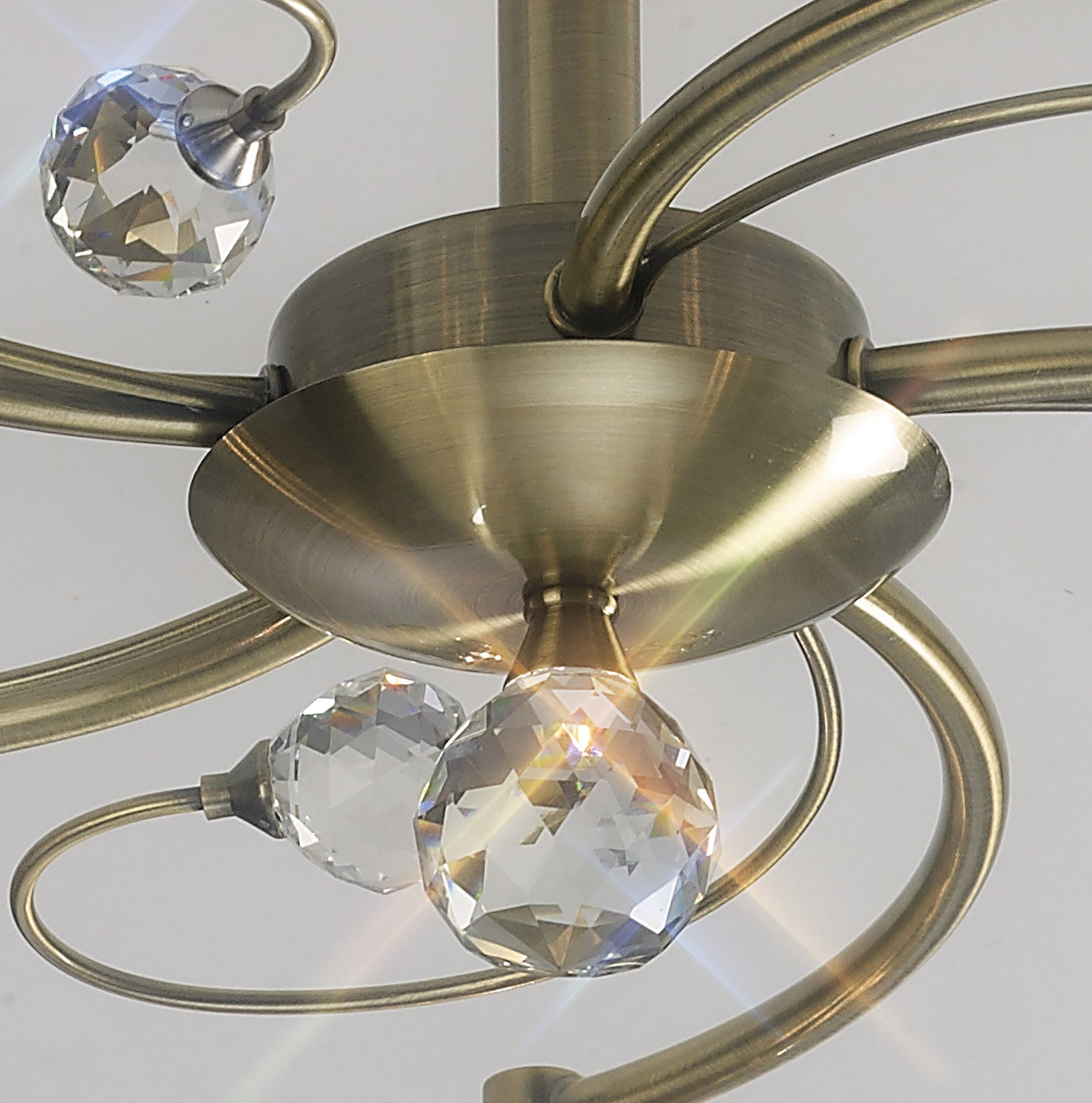 Diyas - Cara Medium Semi Fush Ceiling Light - Luminosity Designs Ltd