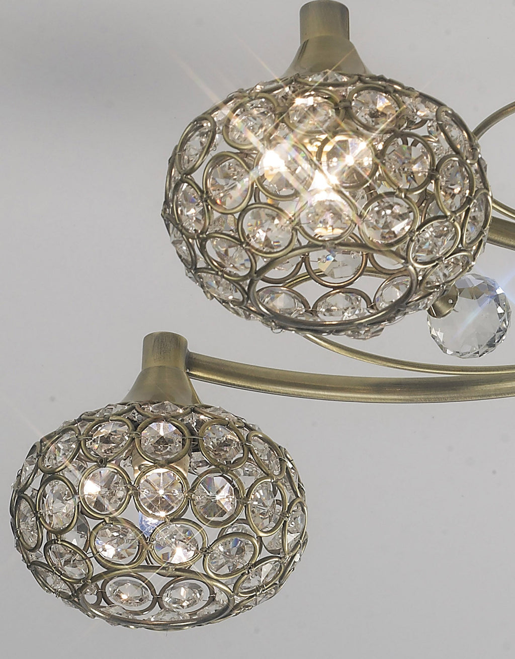 Diyas - Cara Medium Semi Fush Ceiling Light - Luminosity Designs Ltd