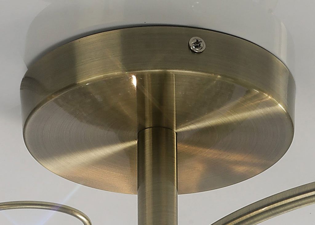 Diyas - Cara Medium Semi Fush Ceiling Light - Luminosity Designs Ltd