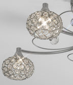 Diyas - Cara Medium Semi Fush Ceiling Light - Luminosity Designs Ltd
