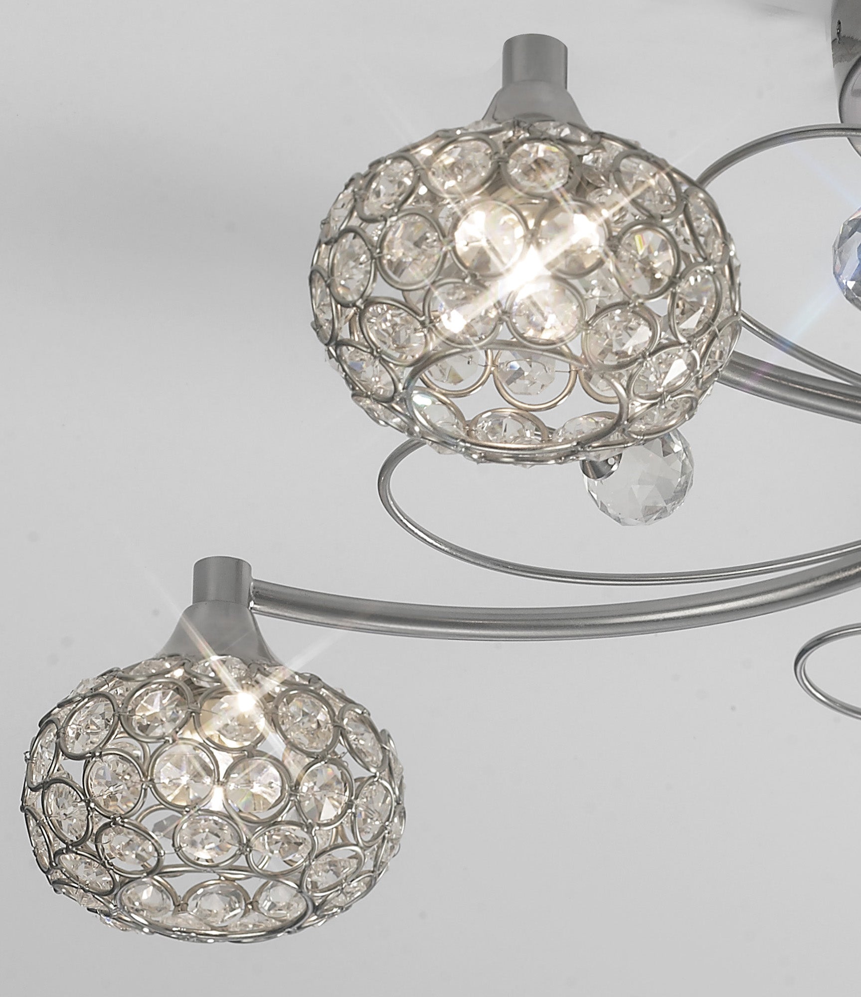Diyas - Cara Medium Semi Fush Ceiling Light - Luminosity Designs Ltd