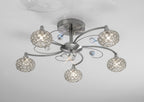 Diyas - Cara Medium Semi Fush Ceiling Light - Luminosity Designs Ltd