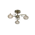 Diyas - Cara Small Semi Fush Ceiling Light - Luminosity Designs Ltd