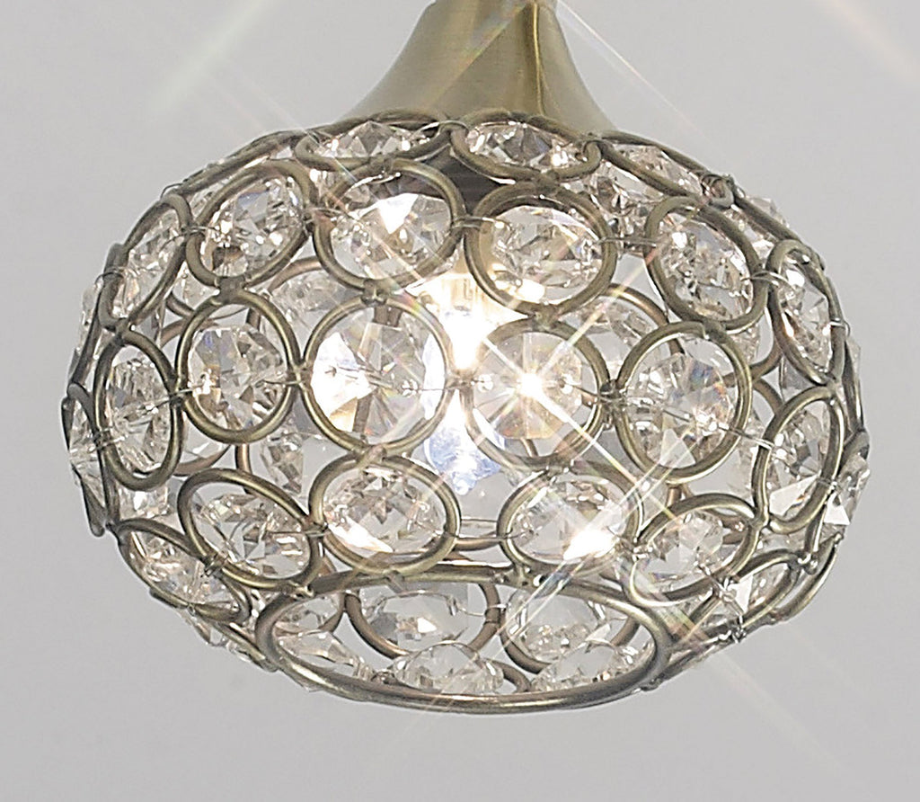 Diyas - Cara Small Semi Fush Ceiling Light - Luminosity Designs Ltd