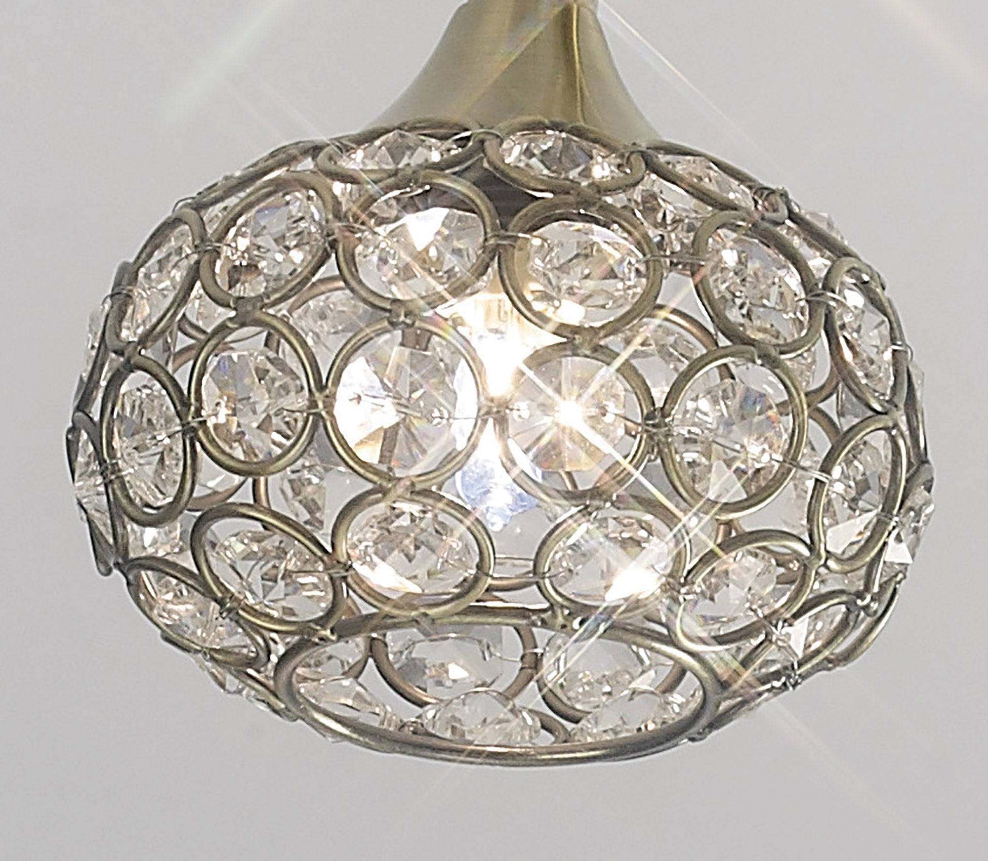 Diyas - Cara Small Semi Fush Ceiling Light - Luminosity Designs Ltd