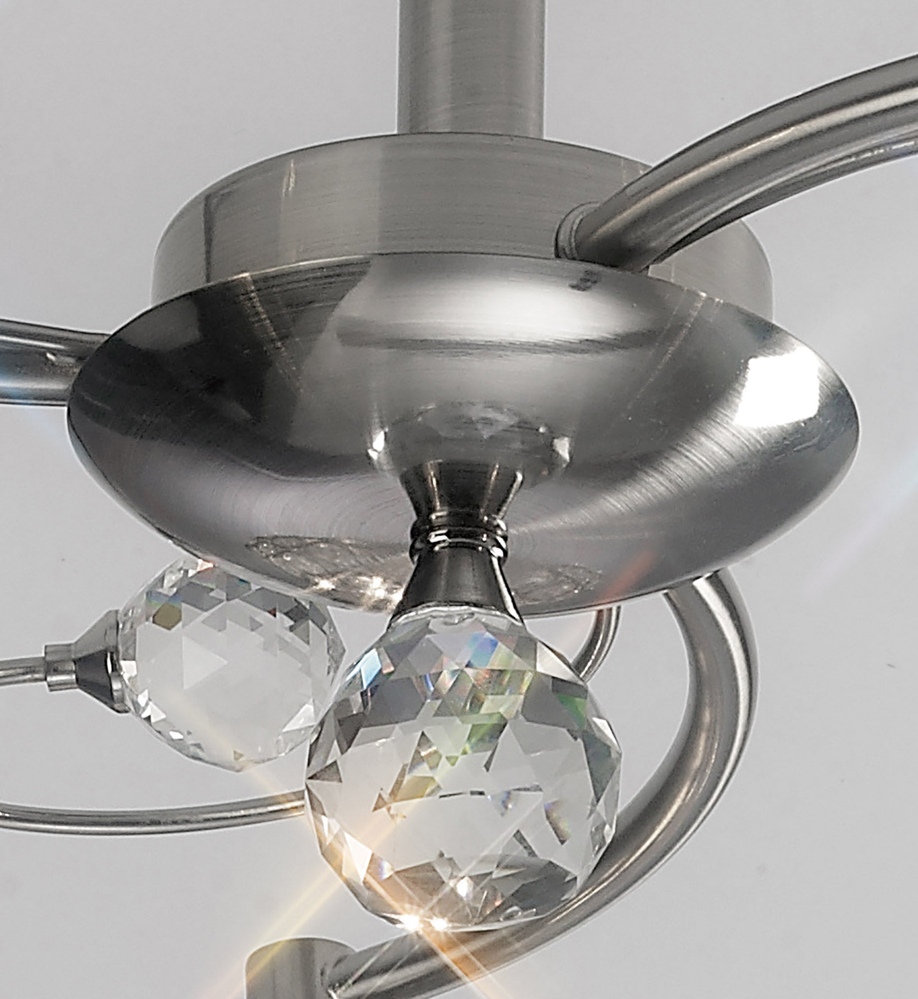 Diyas - Cara Small Semi Fush Ceiling Light - Luminosity Designs Ltd
