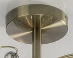 Diyas - Cara Small Semi Fush Ceiling Light - Luminosity Designs Ltd