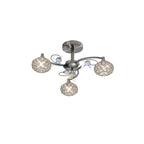 Diyas - Cara Small Semi Fush Ceiling Light - Luminosity Designs Ltd
