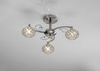 Diyas - Cara Small Semi Fush Ceiling Light - Luminosity Designs Ltd
