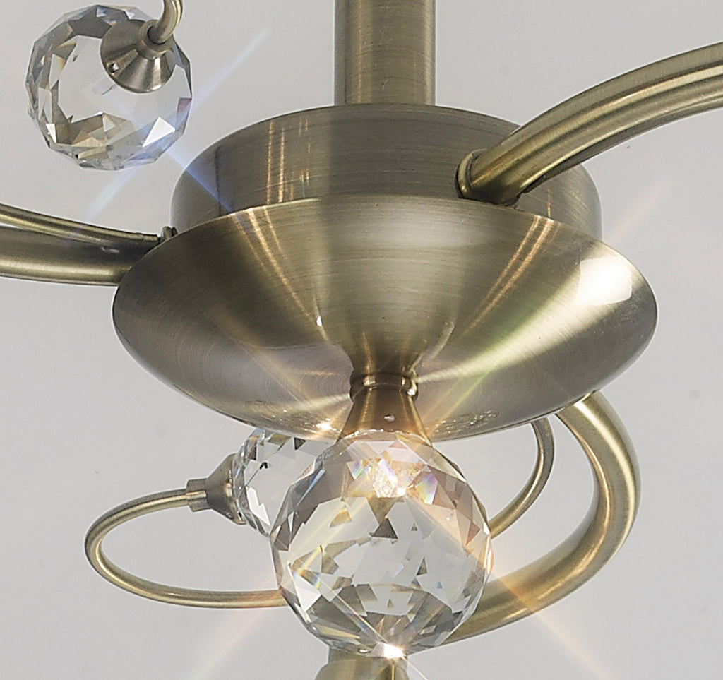 Diyas - Cara Small Semi Fush Ceiling Light - Luminosity Designs Ltd