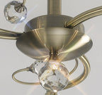Diyas - Cara Small Semi Fush Ceiling Light - Luminosity Designs Ltd