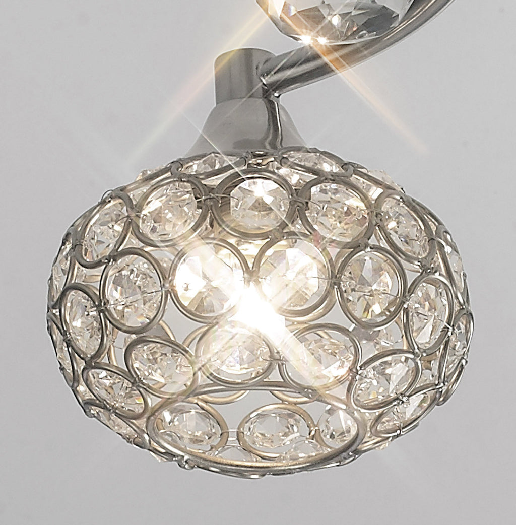 Diyas - Cara Small Semi Fush Ceiling Light - Luminosity Designs Ltd