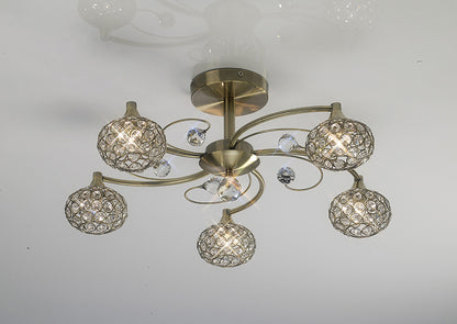 Cara Medium Semi Fush Ceiling Light