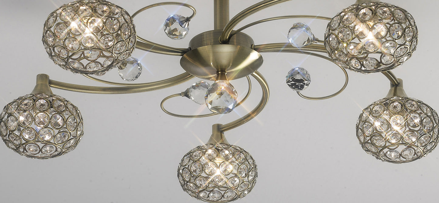 Cara Medium Semi Fush Ceiling Light