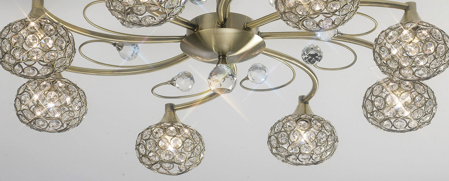 Cara Large Semi Fush Ceiling Light