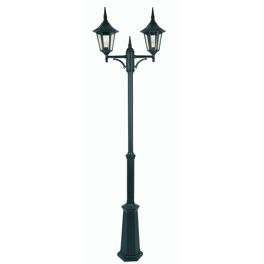 Oaks Lighting - Cardinal 2 Headed Outdoor Vintage Style Lamp Post. - Luminosity Designs Ltd