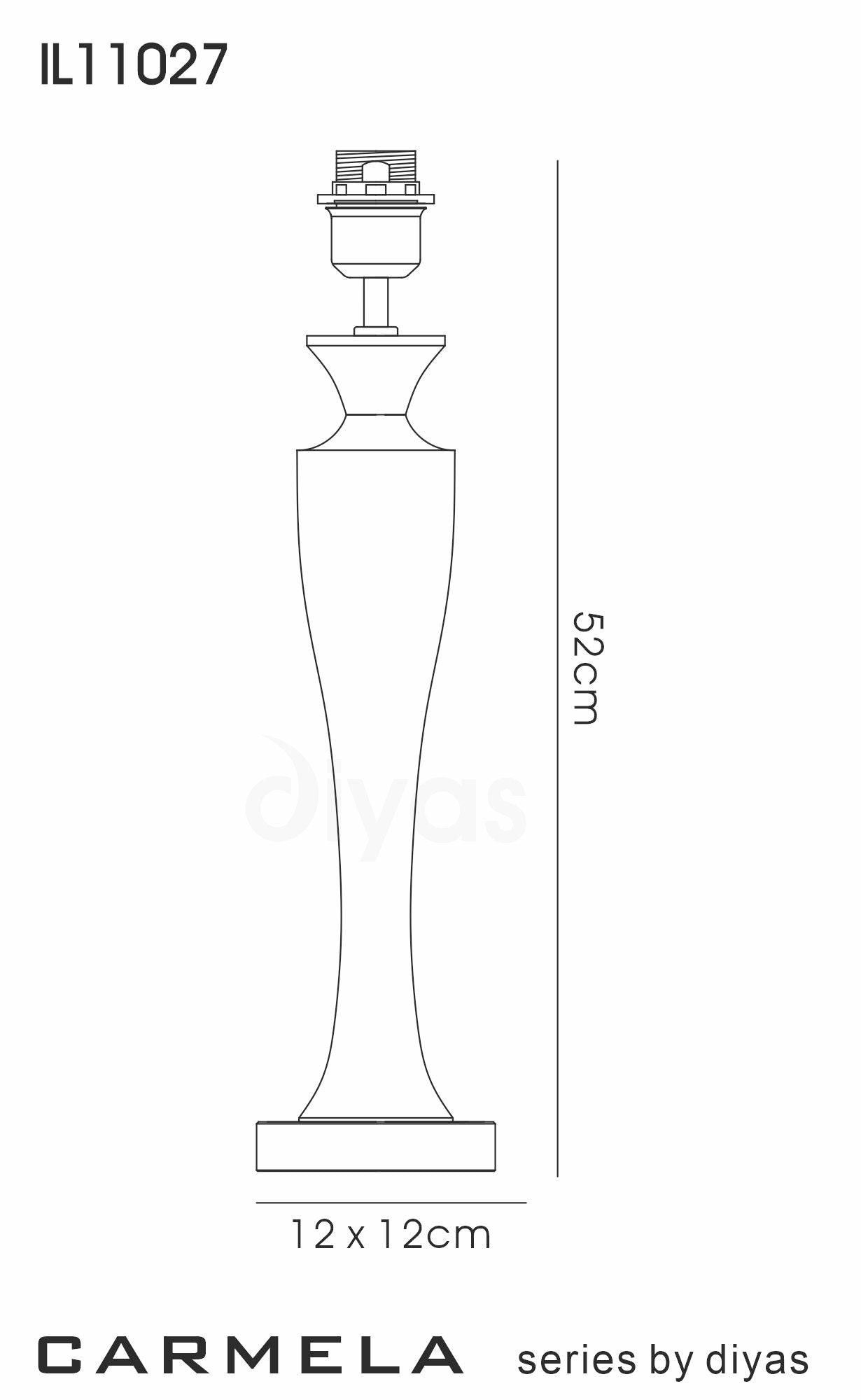 Diyas - Carmela Crystal Table Lamp - Luminosity Designs Ltd