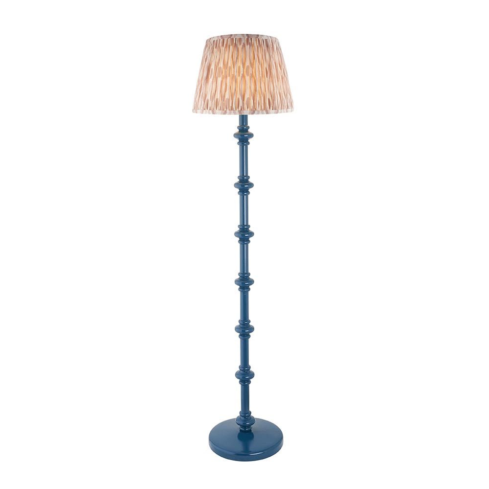 Luminosity Designs Ltd - Carnaby Traditional Floor Lamp With 35cm Ripple Shade and Bulb - Luminosity Designs Ltd