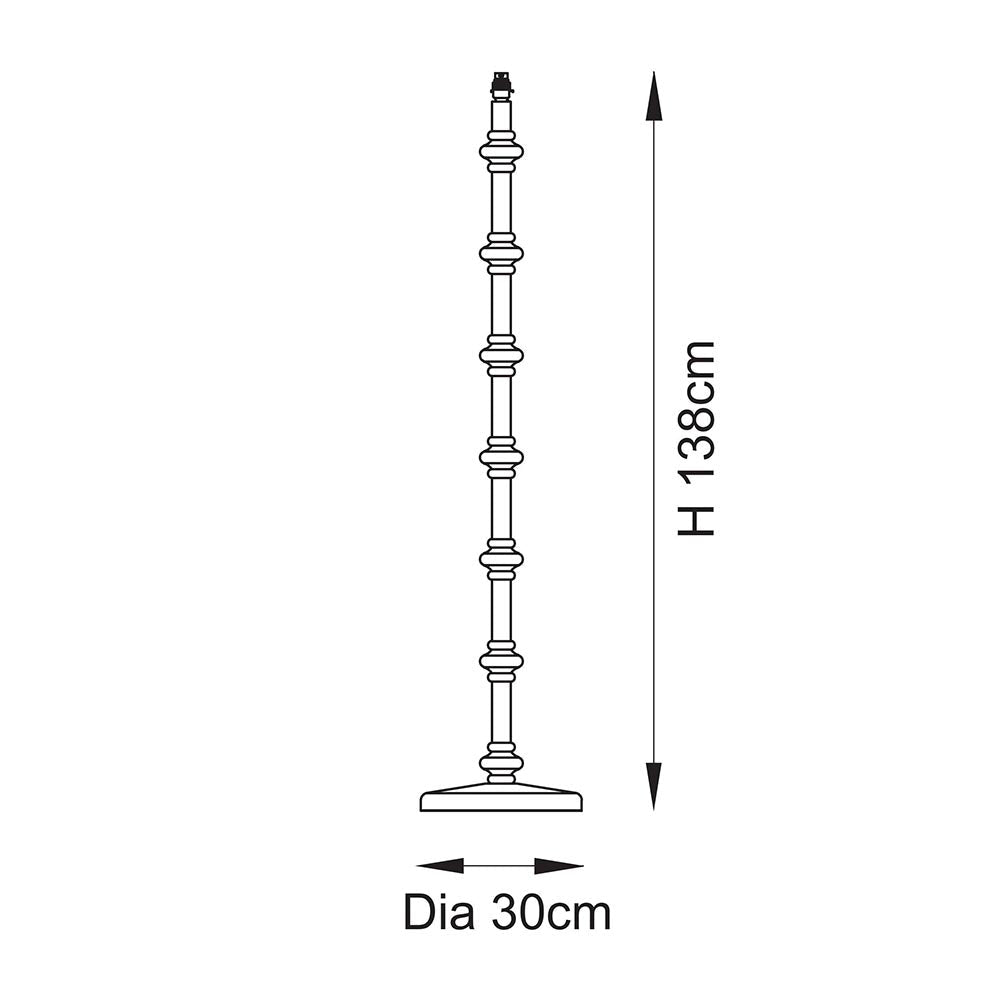 Endon - Carnaby Traditional Wooden Floor Lamp - Luminosity Designs Ltd