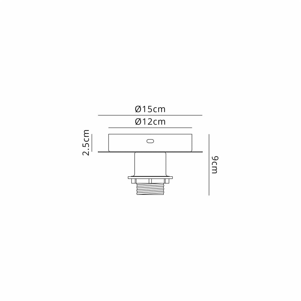 Deco - Carrie 1 Light E27 Universal Flush Ceiling Fitting, Suitable For A Vast Selection Of Shades - Luminosity Designs Ltd