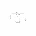 Deco - Carrie 1 Light E27 Universal Flush Ceiling Fitting, Suitable For A Vast Selection Of Shades - Luminosity Designs Ltd