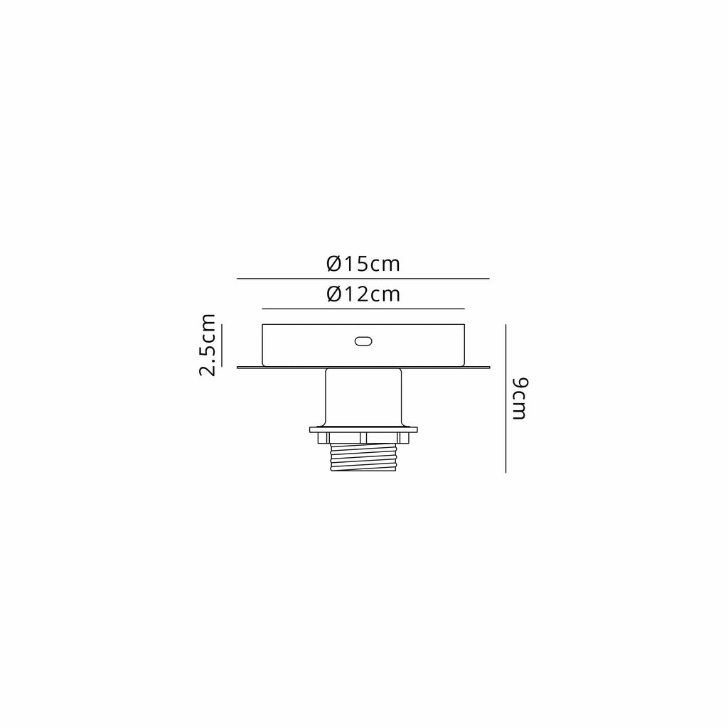 Deco - Carrie 15cm 1 Light Round E27 Universal Ceiling Light (FRAME ONLY), Suitable For A Vast Selection Of Shades - Luminosity Designs Ltd