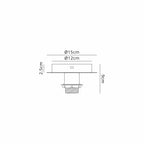 Deco - Carrie 15cm 1 Light Round E27 Universal Ceiling Light (FRAME ONLY), Suitable For A Vast Selection Of Shades - Luminosity Designs Ltd