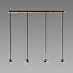 Deco - Carrie 4 Light Linear E27 Universal Bar Pendant (FRAME ONLY), Suitable For A Vast Selection Of Shades - Luminosity Designs Ltd