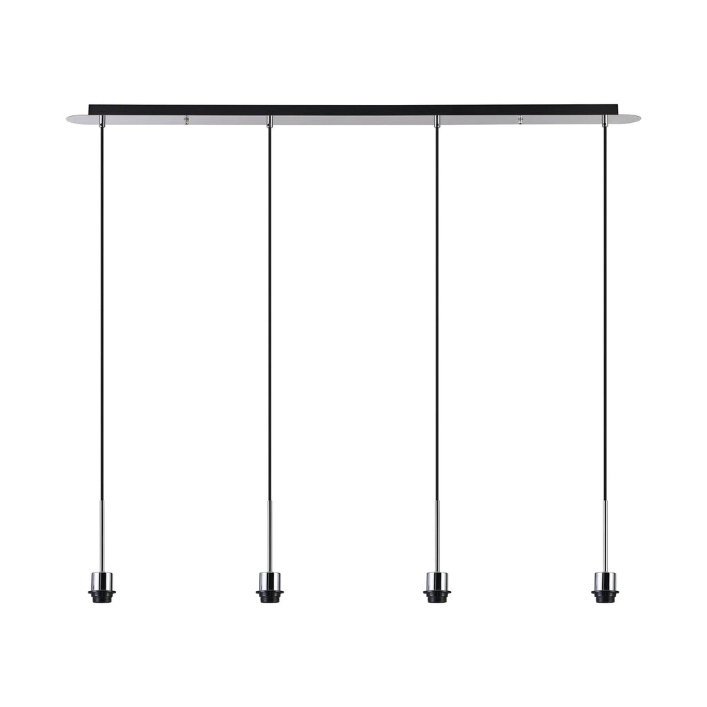 Deco - Carrie 4 Light Linear E27 Universal Bar Pendant (FRAME ONLY), Suitable For A Vast Selection Of Shades - Luminosity Designs Ltd