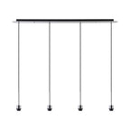 Deco - Carrie 4 Light Linear E27 Universal Bar Pendant (FRAME ONLY), Suitable For A Vast Selection Of Shades - Luminosity Designs Ltd