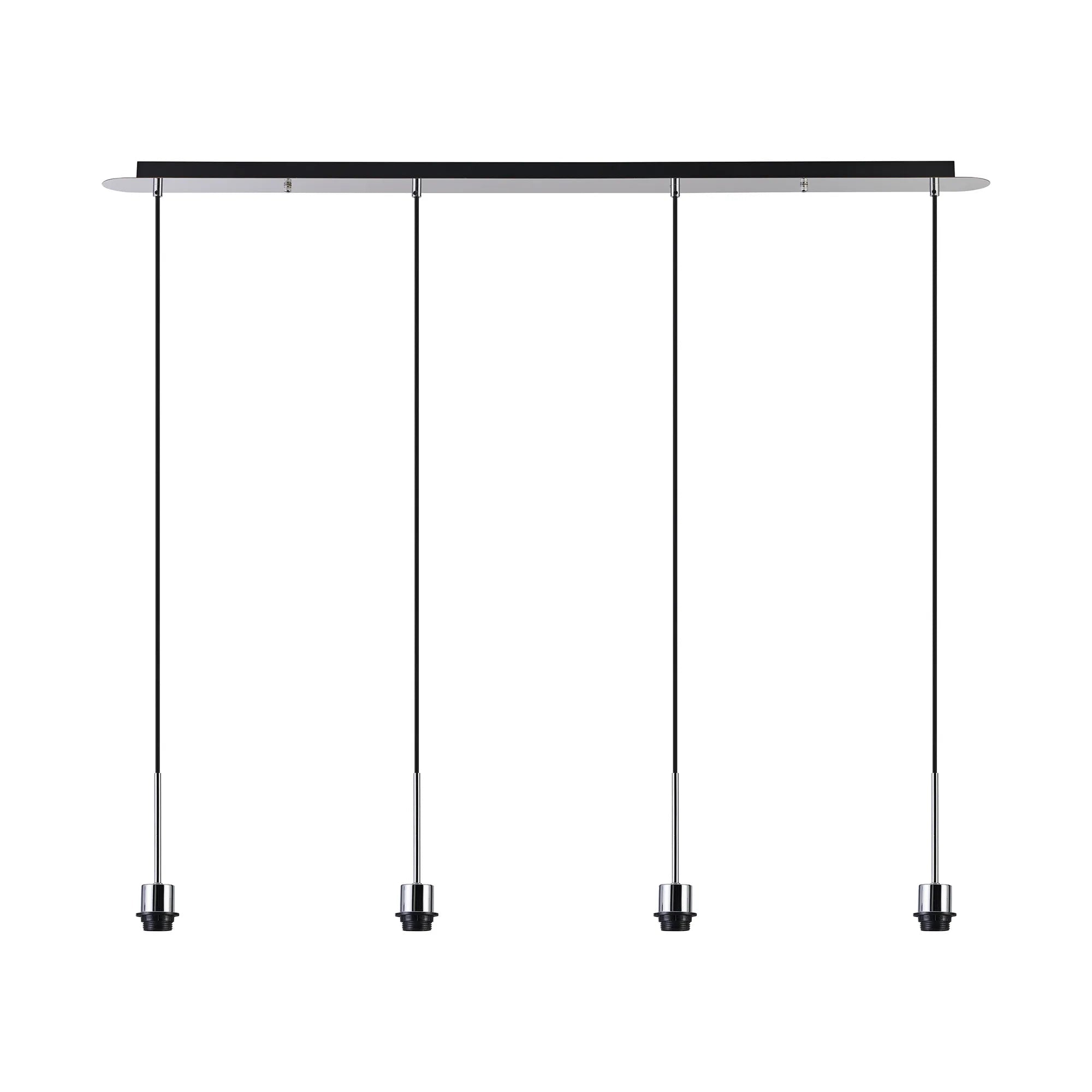 Deco - Carrie 4 Light Linear E27 Universal Bar Pendant (FRAME ONLY), Suitable For A Vast Selection Of Shades - Luminosity Designs Ltd