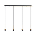Deco - Carrie 4 Light Linear E27 Universal Bar Pendant (FRAME ONLY), Suitable For A Vast Selection Of Shades - Luminosity Designs Ltd
