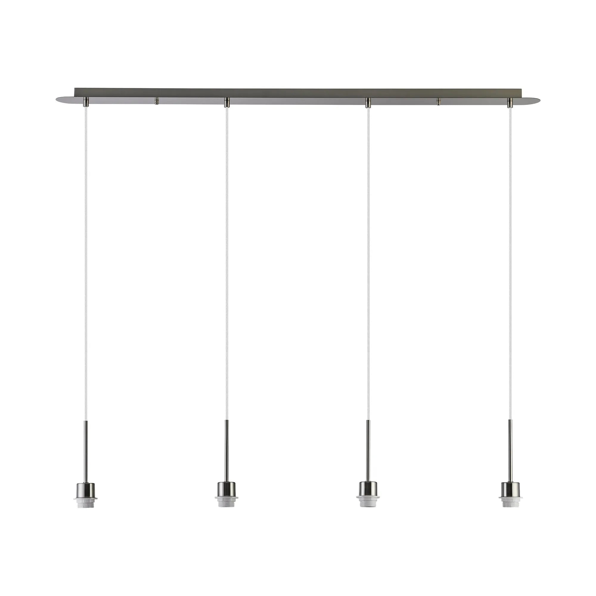 Deco - Carrie 4 Light Linear E27 Universal Bar Pendant (FRAME ONLY), Suitable For A Vast Selection Of Shades - Luminosity Designs Ltd