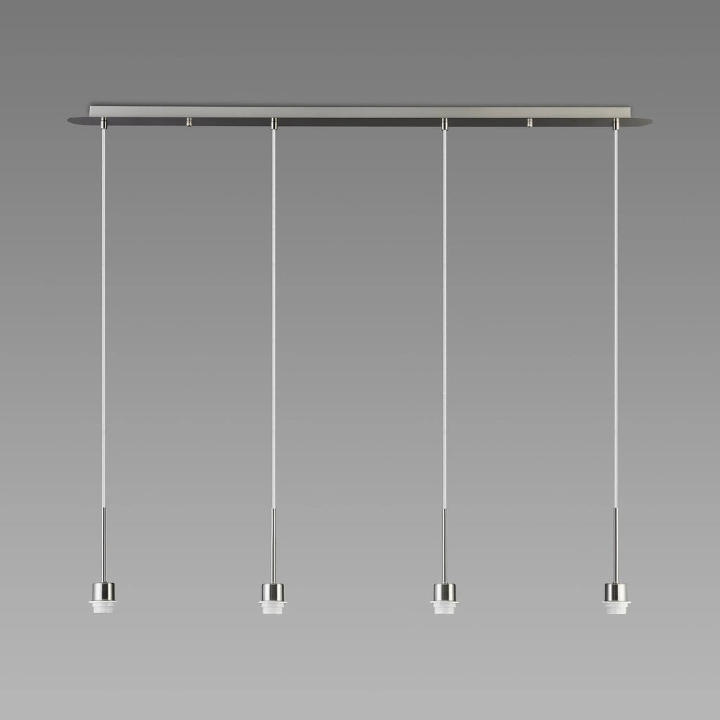 Deco - Carrie 4 Light Linear E27 Universal Bar Pendant (FRAME ONLY), Suitable For A Vast Selection Of Shades - Luminosity Designs Ltd