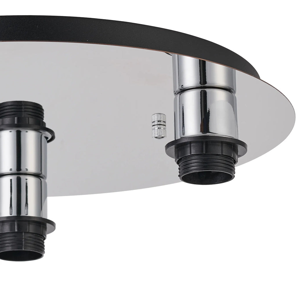 Deco - Carrie 40cm 3 Light Round E27 Universal Ceiling (FRAME ONLY), Suitable For A Vast Selection Of Shades - Luminosity Designs Ltd