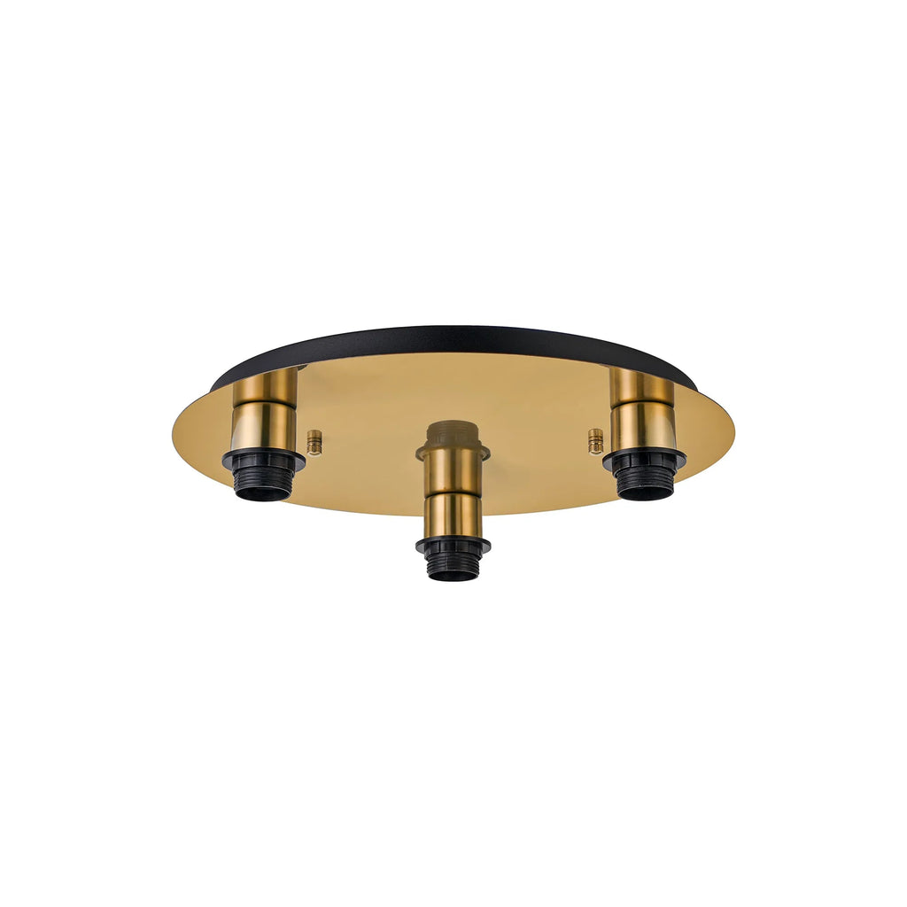 Deco - Carrie 40cm 3 Light Round E27 Universal Ceiling (FRAME ONLY), Suitable For A Vast Selection Of Shades - Luminosity Designs Ltd