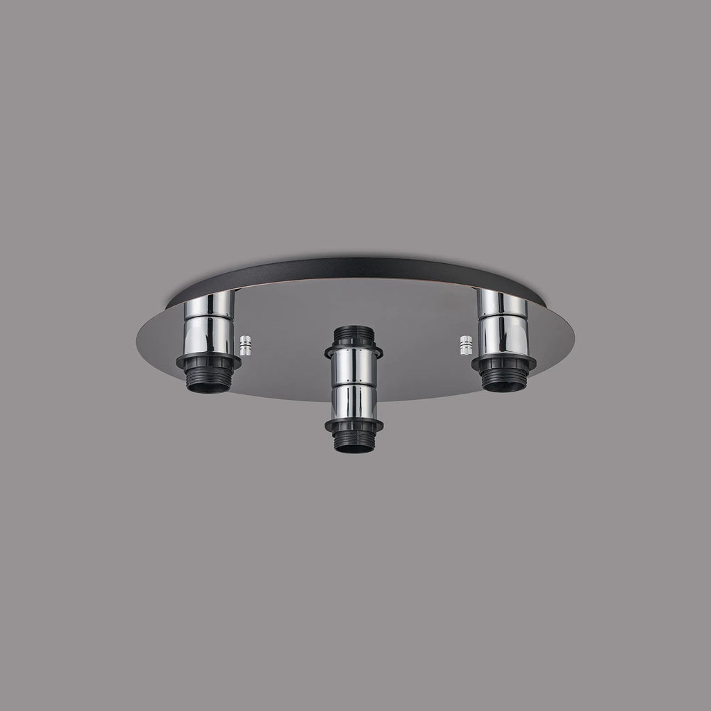 Deco - Carrie 40cm 3 Light Round E27 Universal Ceiling (FRAME ONLY), Suitable For A Vast Selection Of Shades - Luminosity Designs Ltd