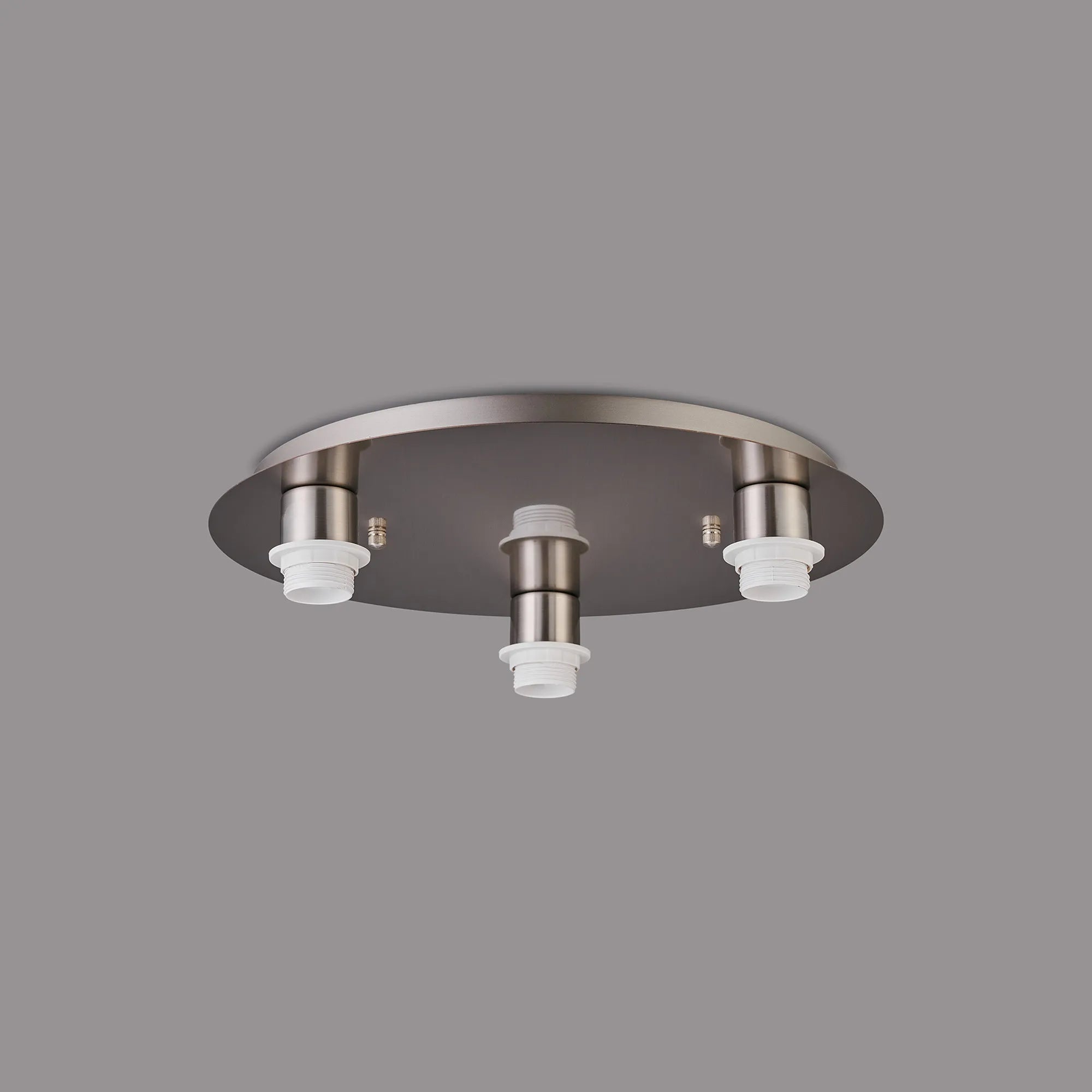 Deco - Carrie 40cm 3 Light Round E27 Universal Ceiling (FRAME ONLY), Suitable For A Vast Selection Of Shades - Luminosity Designs Ltd